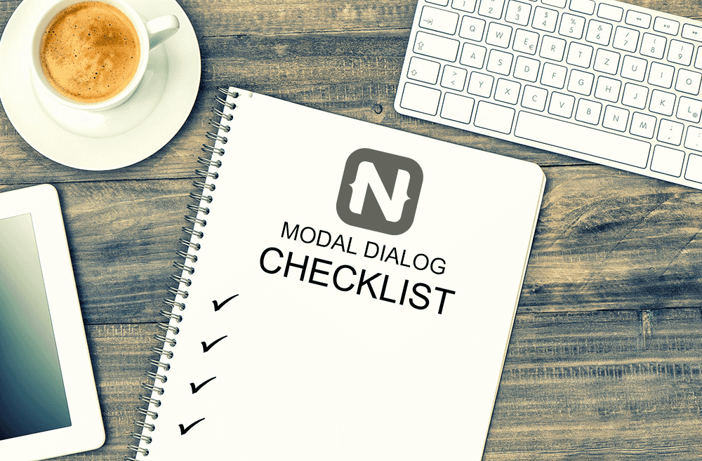 The NativeScript Modal Dialog Checklist poster