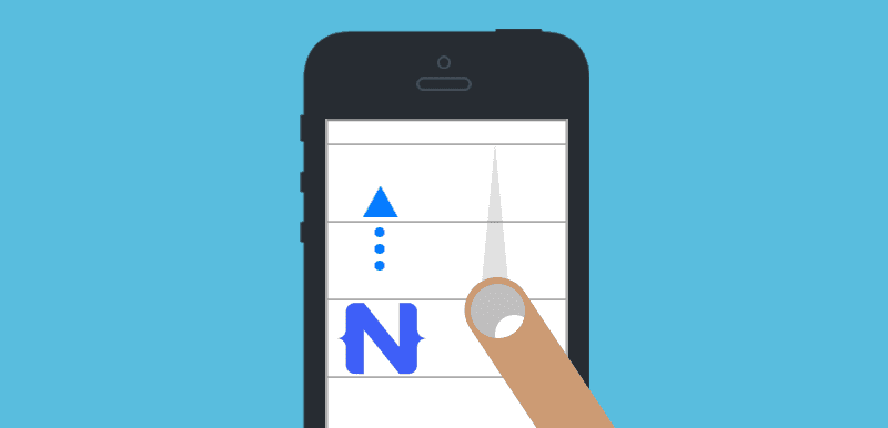 How to make the NativeScript ListView scrollToIndex Animated on iOS poster